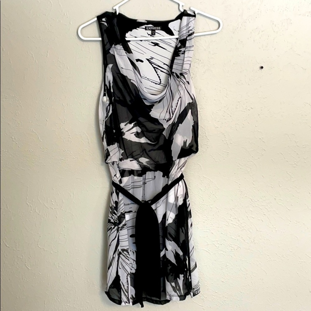 Express Black and White Dress